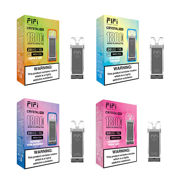 Flfi Crystal Replacement Vape Pods 1800 Puffs- Box of 10