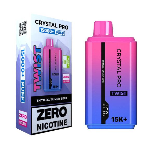 Crystal Pro Twist 15000 Puffs Prefilled Vape Zero Nicotine - Box of 5