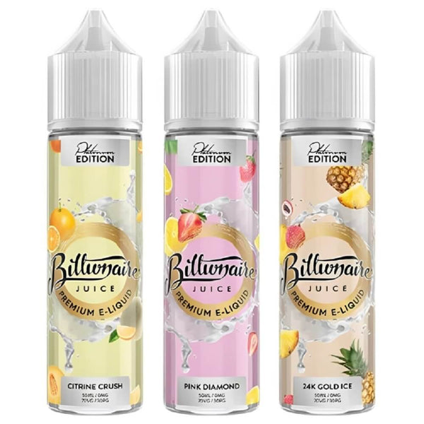 Billionaire Juice Platinum Series 50ml Shortfill - Vapeareawholesale