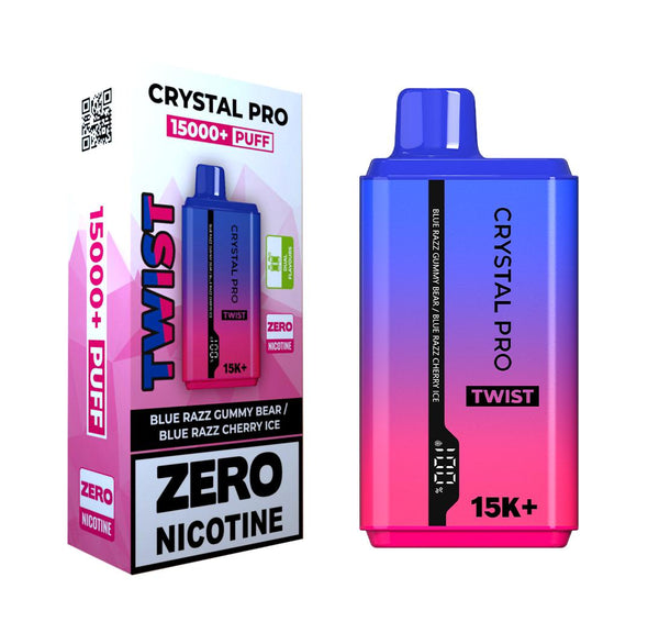 Crystal Pro Twist 15000 Puffs Prefilled Vape Zero Nicotine - Box of 5