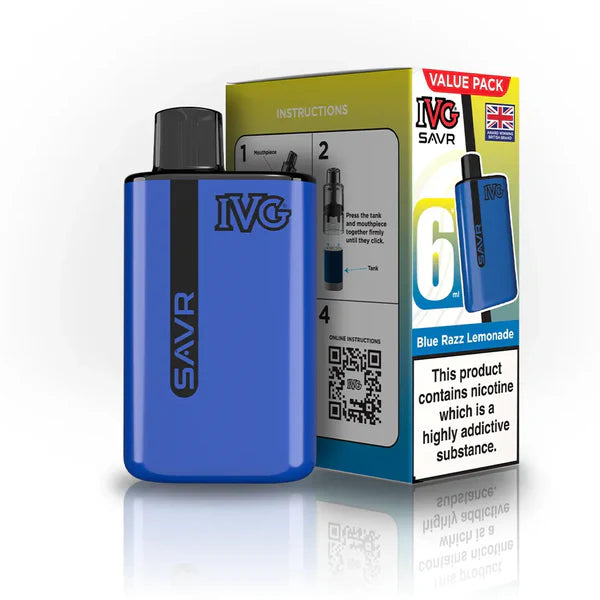 IVG SAVR 3000 Prefilled Pod Vape Kit TPD Compliant - Box of 5