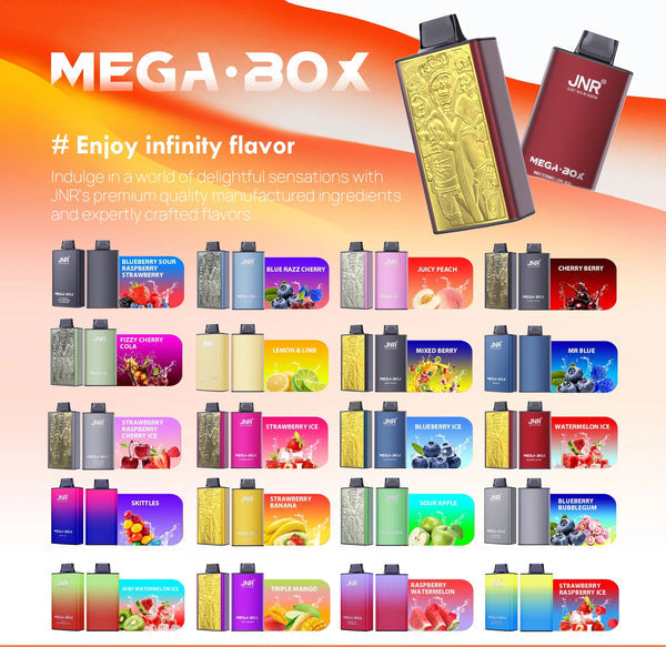 elf bar vape uk Puff 25000 JNR Mega Box - Blueberry Ice Flavor