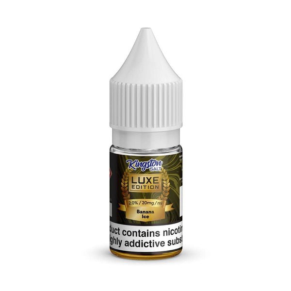 Kingston Salt Luxe Edition E-Liquids Nic Salt-10ml- Box of 10 - Banana Ice -Vape Area UK