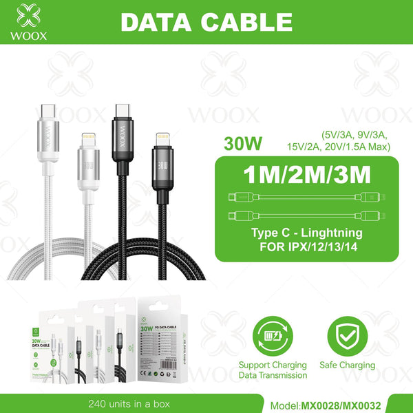 30W USB-C to Lightning Cable UK | Fast Charging iPhone Cable 1M 2M 3M