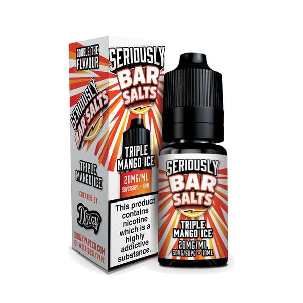 Seriously Bar Salt 10ml E-liquids Nic Salts - Box of 10 - Mango Ice -Vape Area UK