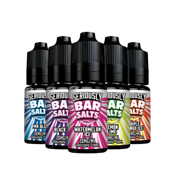 Seriously Bar Salt 10ml E-liquids Nic Salts - Box of 10 - Watermelon Ice -Vape Area UK