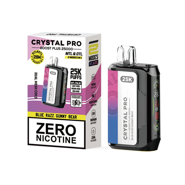 Shop 0MG Crystal Pro Boost Plus 25k Disposable Vape - 0MG Crystal Pro Boost Plus 25k Disposable Vape - Vape Blaze