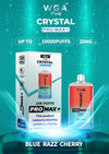 The Crystal Pro Max + 10000 Puffs Disposable Vape Box of 10 - Blue Razz Cherry -Vape Area UK